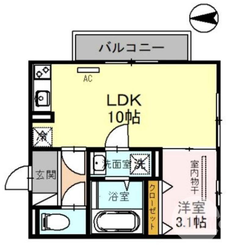 北野田の完工年月(2022年11月)築の賃貸アパートの間取り