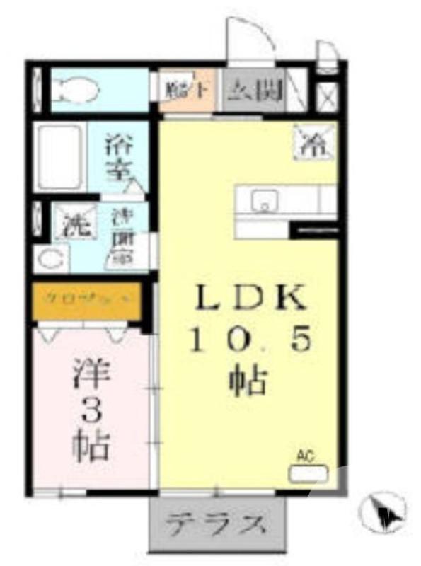 一条通の完工年月(2008年5月)築の賃貸アパートの間取り