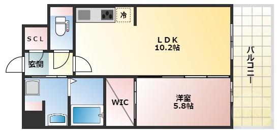 木川東の完工年月(2021年2月)築の賃貸マンションの間取り