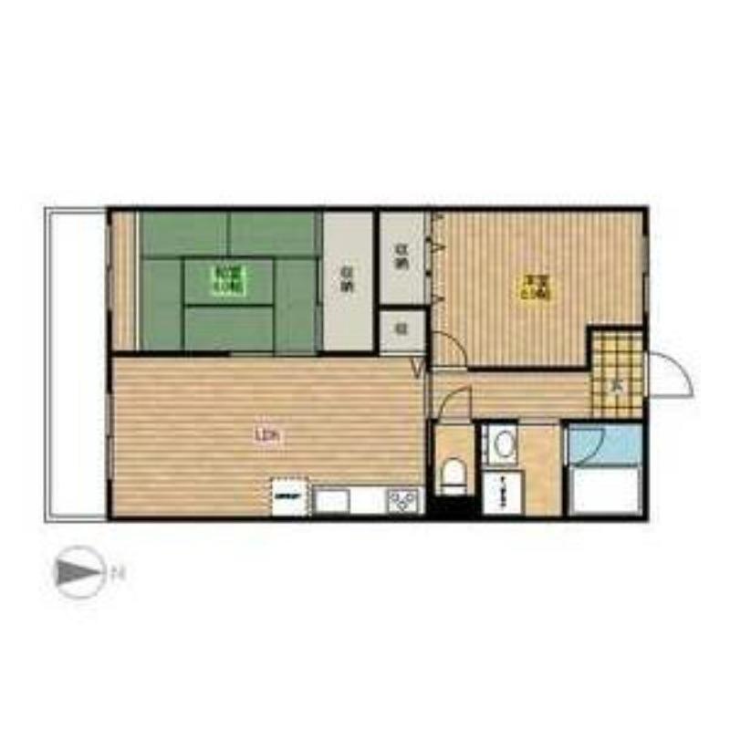 鶴野の完工年月(1999年3月)築の賃貸マンションの間取り