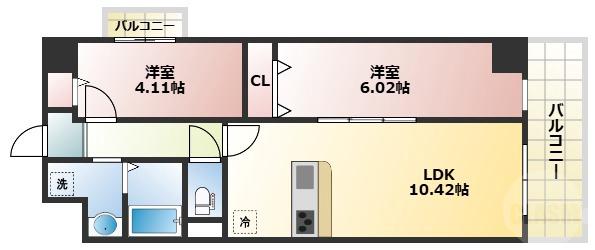 木川東の完工年月(2025年8月)築の賃貸マンションの間取り
