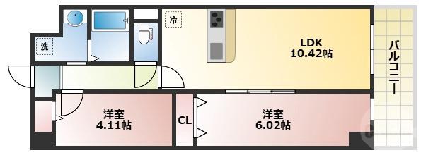 木川東の完工年月(2025年8月)築の賃貸マンションの間取り
