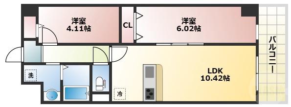 木川東の完工年月(2025年8月)築の賃貸マンションの間取り