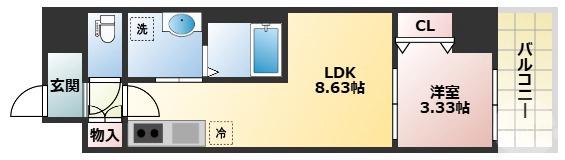 木川東の完工年月(2025年8月)築の賃貸マンションの間取り