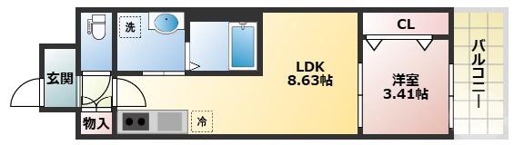 木川東の完工年月(2025年8月)築の賃貸マンションの間取り