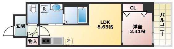 木川東の完工年月(2025年8月)築の賃貸マンションの間取り