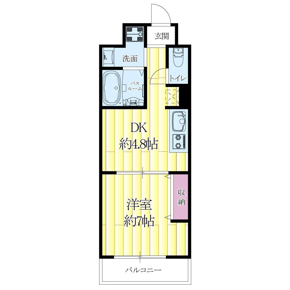 南金田の完工年月(2005年12月)築の賃貸マンションの間取り