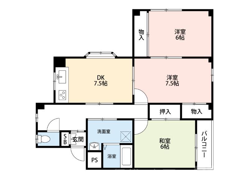 ハイツ北口の間取り