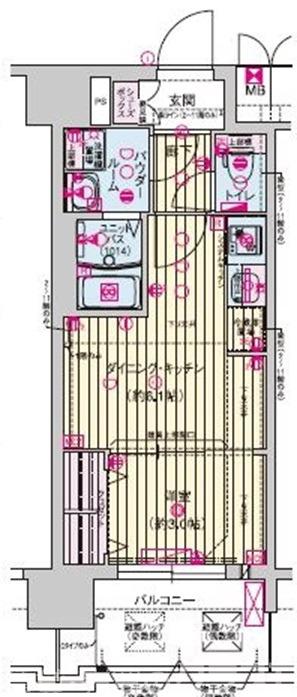 プレサンスTHE KYOTO新町通の間取り