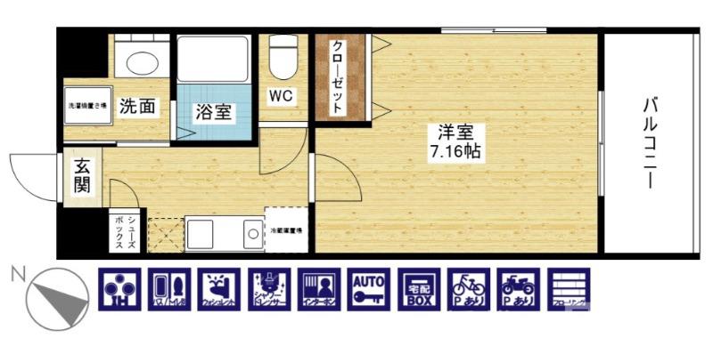 三国本町の完工年月(2011年2月)築の賃貸マンションの間取り