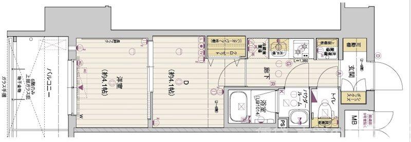 アスヴェル京都西大路SOUTHの間取り