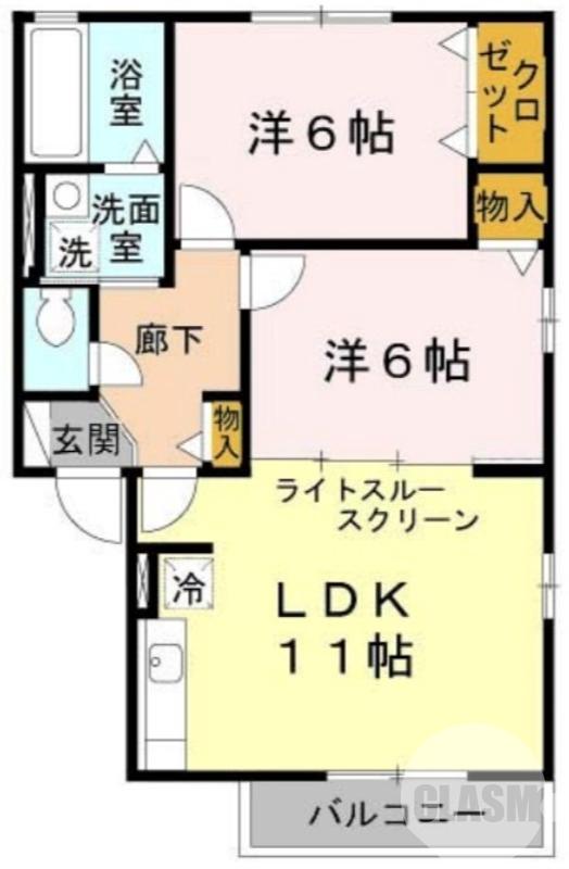 福田の完工年月(2006年12月)築の賃貸アパートの間取り