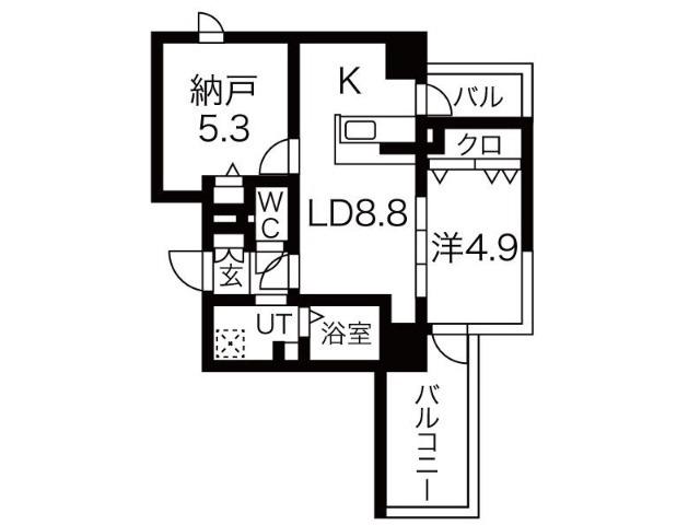 市之町東の完工年月(2021年11月)築の賃貸マンションの間取り