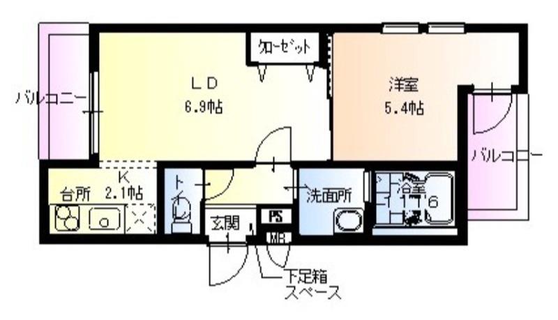 東雲西町の完工年月(2016年3月)築の賃貸アパートの間取り
