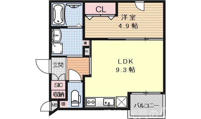 R.北車屋町の間取り