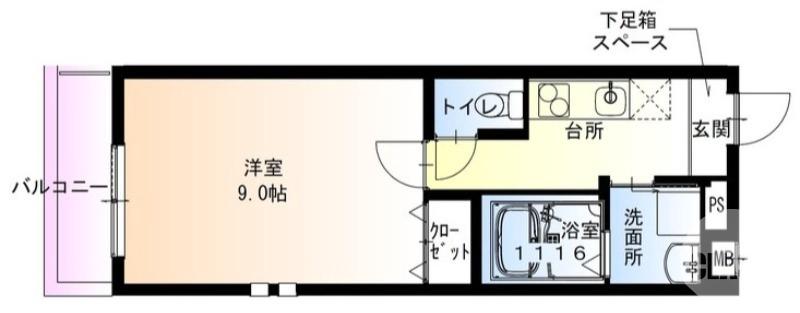 出島町の完工年月(2026年6月)築の賃貸アパートの間取り