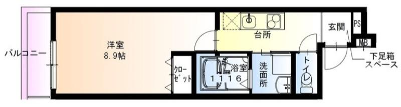 出島町の完工年月(2026年6月)築の賃貸アパートの間取り