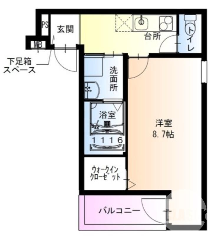 出島町の完工年月(2026年6月)築の賃貸アパートの間取り