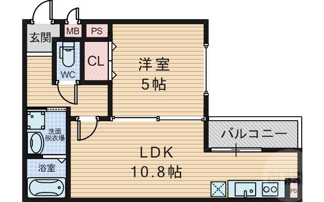 豊里の完工年月(2017年8月)築の賃貸アパートの間取り