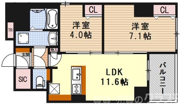 LiveCasa堀川今出川(リヴカーサ堀川今出川)の間取り