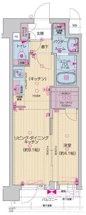 プレサンス十条凛華の間取り