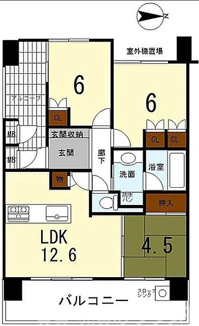 西院寿町の完工年月(2004年11月)築の賃貸マンションの間取り
