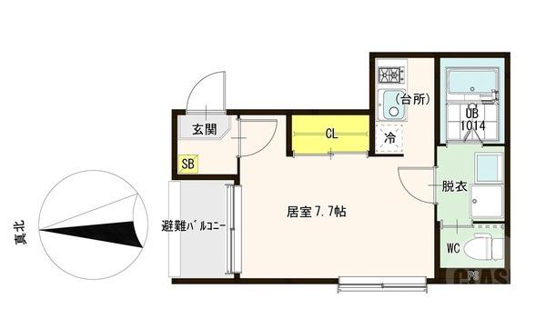 柴島の完工年月(2022年1月)築の賃貸アパートの間取り