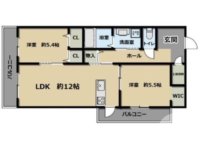 南三国ヶ丘町の完工年月(2017年3月)築の賃貸マンションの間取り
