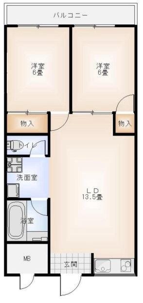 蔵前町の完工年月(1984年10月)築の賃貸マンションの間取り