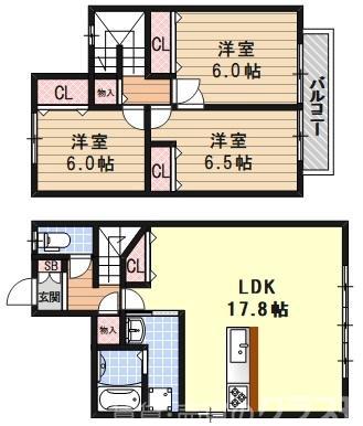 セルシオール鴨川の間取り