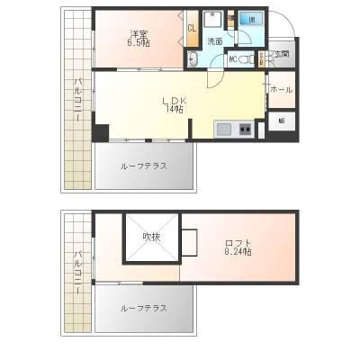 北花田町の完工年月(2013年3月)築の賃貸マンションの間取り