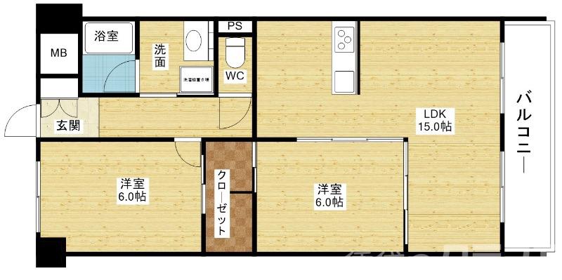 北大阪ハイツの間取り
