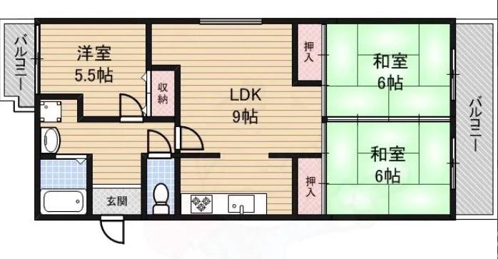エホー北山の間取り