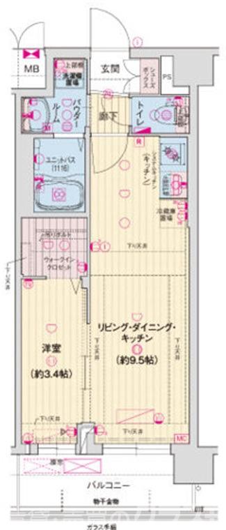 ソルテラス京都JUJO薫の間取り
