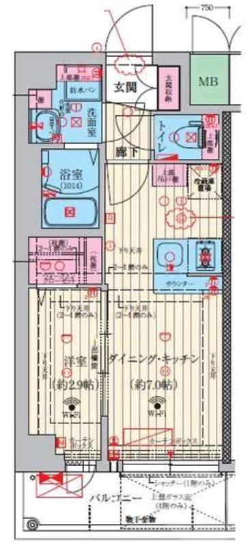 岸部中の完工年月(2026年4月)築の賃貸マンションの間取り