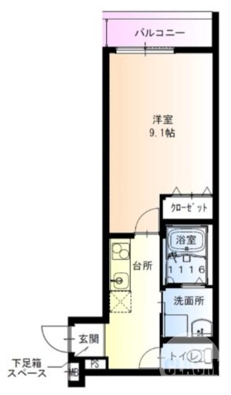西湊町の完工年月(2026年4月)築の賃貸アパートの間取り