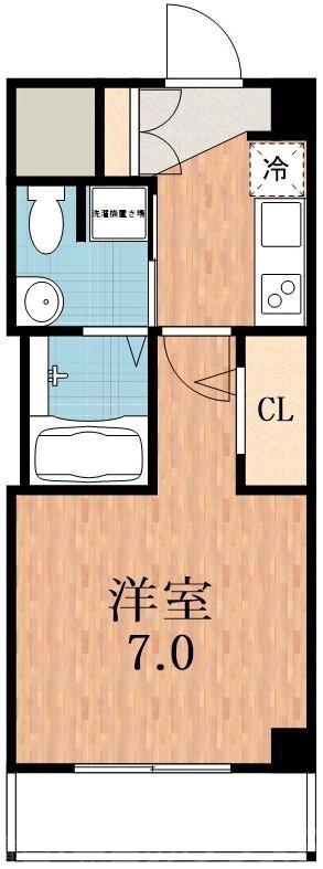 天王寺町南の完工年月(2018年3月)築の賃貸マンションの間取り