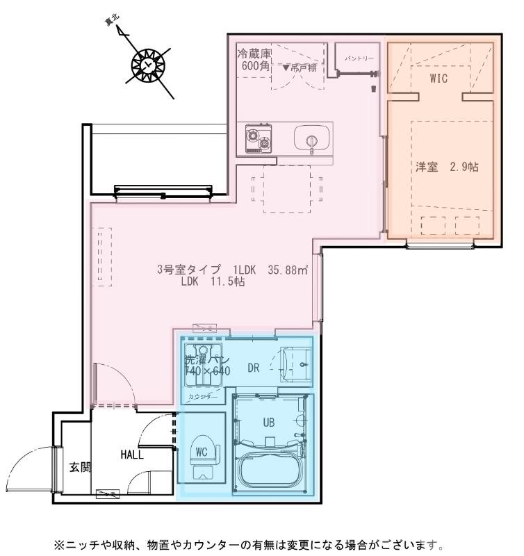 錦之町東の完工年月(2026年5月)築の賃貸アパートの間取り