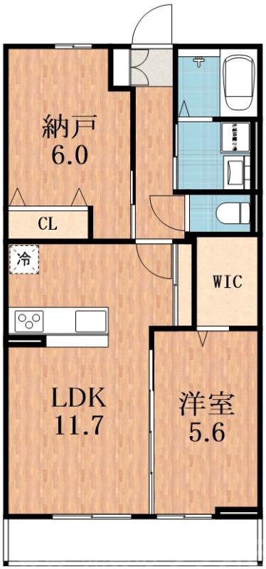 背戸口の完工年月（2026年3月）築の賃貸アパートの間取り