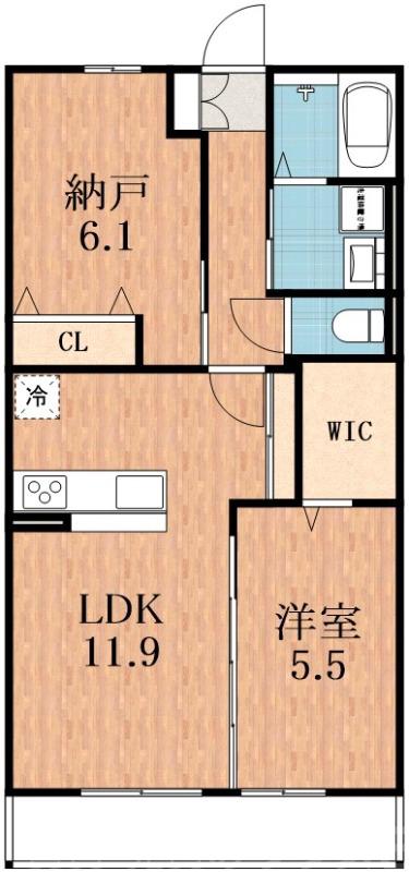 背戸口の完工年月(2026年3月)築の賃貸アパートの間取り