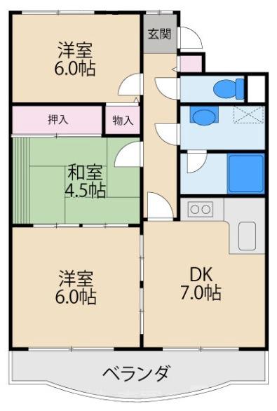 カルチェ清水谷の間取り