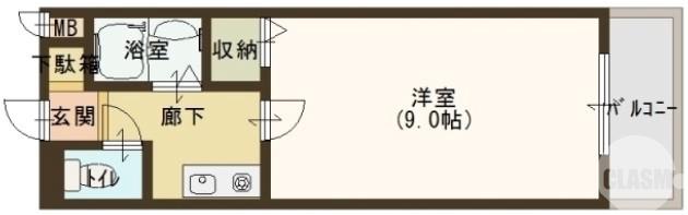 中百舌鳥町の完工年月(2000年4月)築の賃貸マンションの間取り