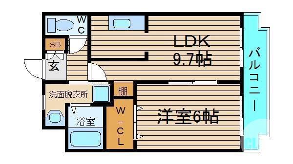 百舌鳥梅町の完工年月(2002年11月)築の賃貸マンションの間取り