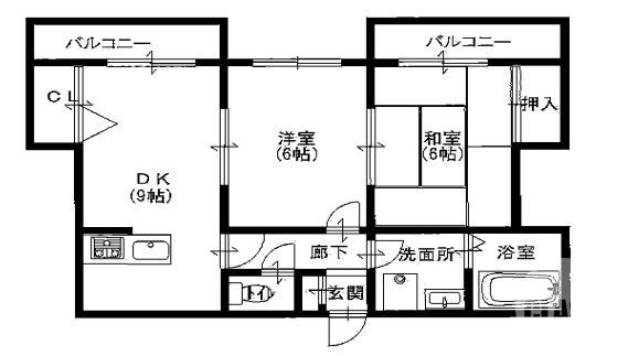 長曽根町の完工年月(1998年3月)築の賃貸マンションの間取り