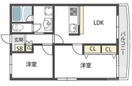 上山田の完工年月(1978年3月)築の賃貸マンションの間取り