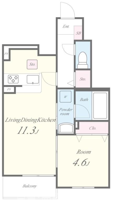 グレーヌ東寺の間取り