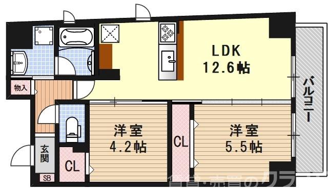 ルッソ烏丸五条の間取り