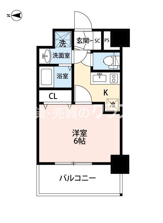 エスリード難波ザ・メゾンの間取り