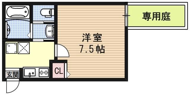 フラッティ丹波口の間取り