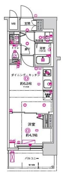 CREST TAPP京都太秦天神川dexⅠの間取り